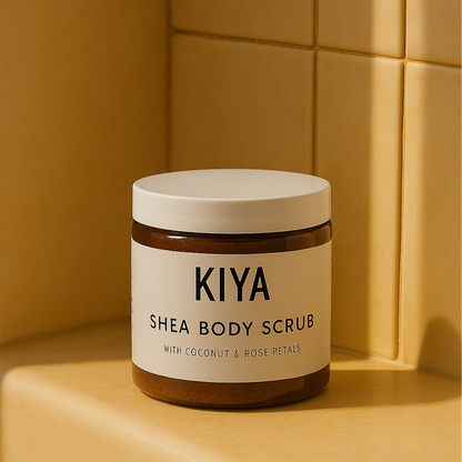 Shea Body Scrub with Coconut & Rose Petals – 250ml