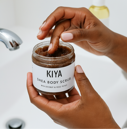 Shea Body Scrub with Coconut & Rose Petals – 250ml