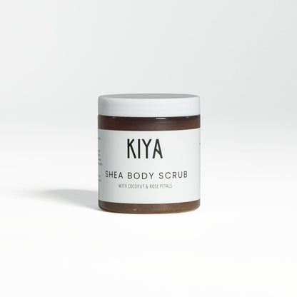 SHEA BODY SCRUB WITH COCONUT AND ROSE PETALS