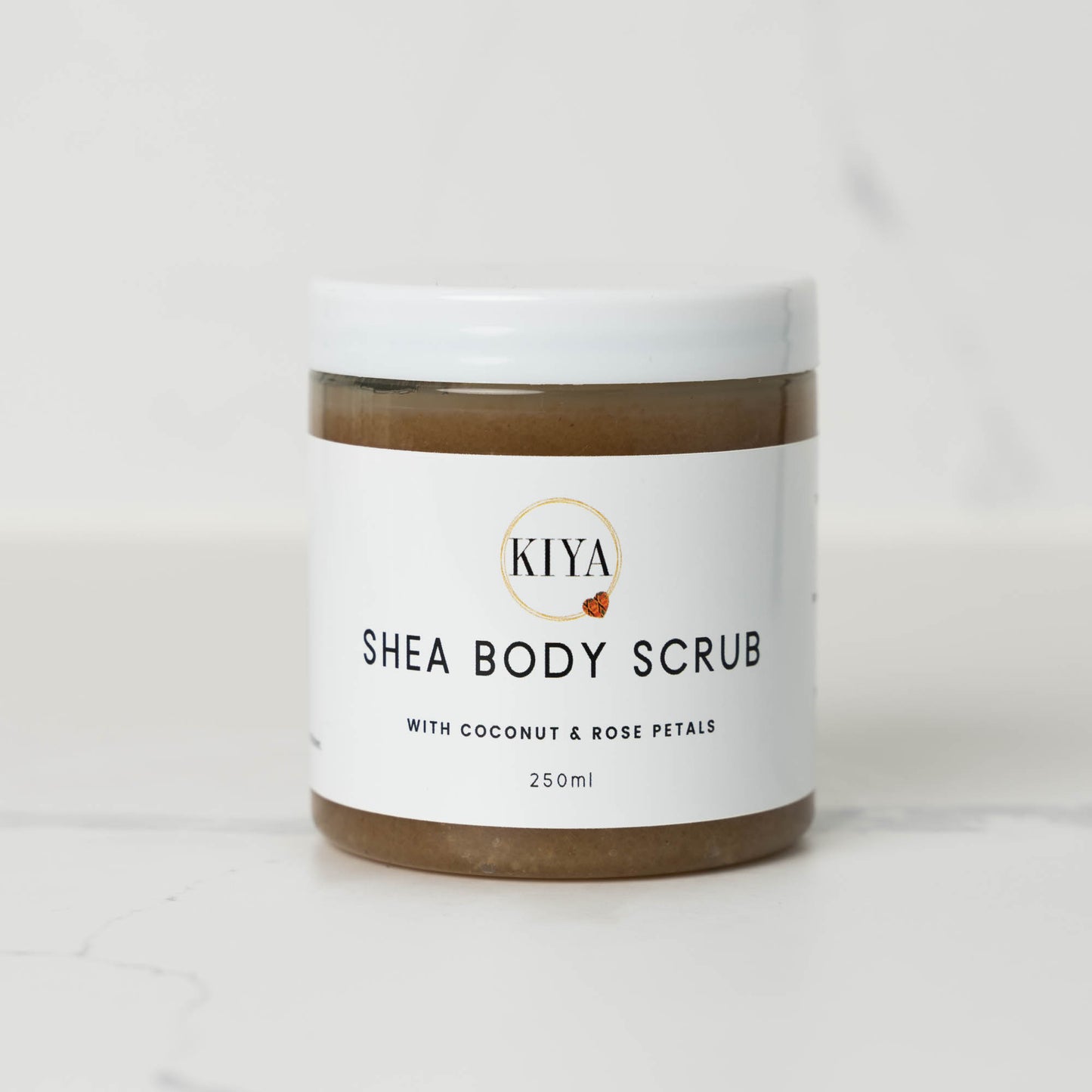 SHEA BODY SCRUB WITH COCONUT AND ROSE PETALS